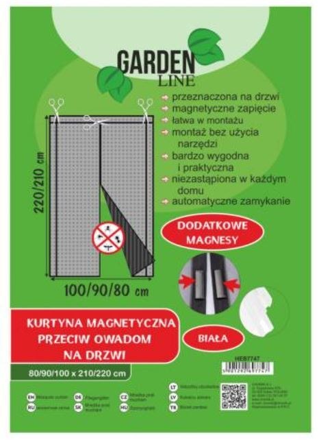 SIET PROTI HMYZU DVERE magnet biela 220x100cm 