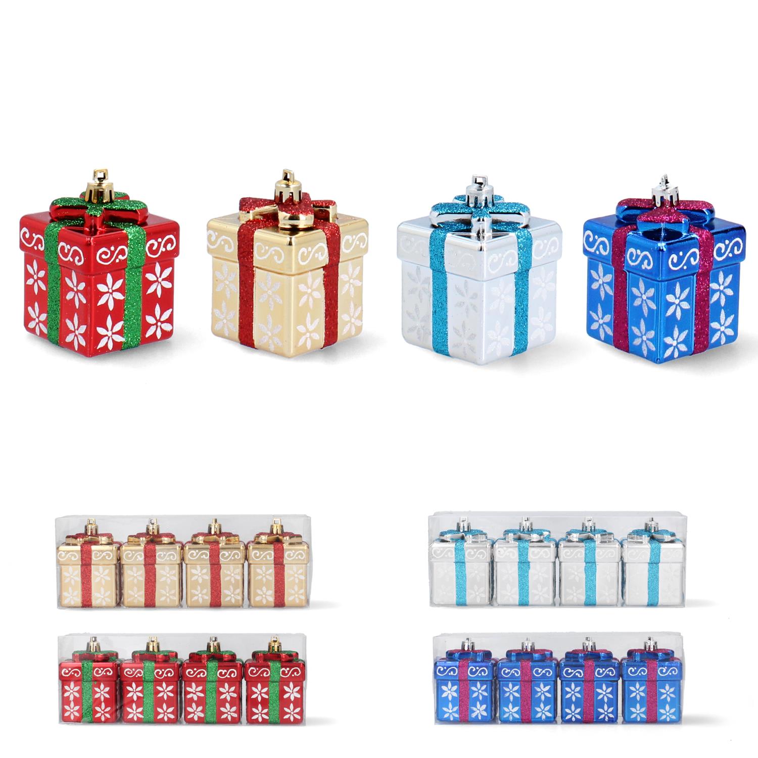 VIAN. OZDOBA DARCEK 4ks 7cm mix far