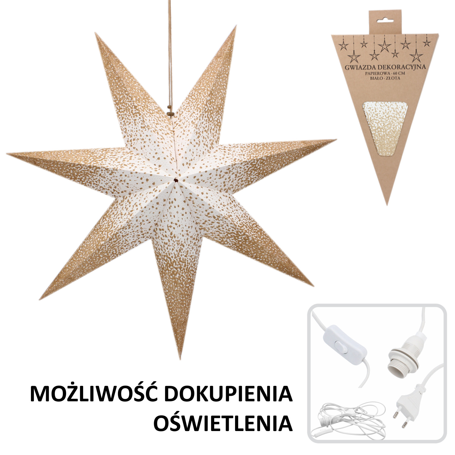VIAN DEKOR hviezda papierova 60cm