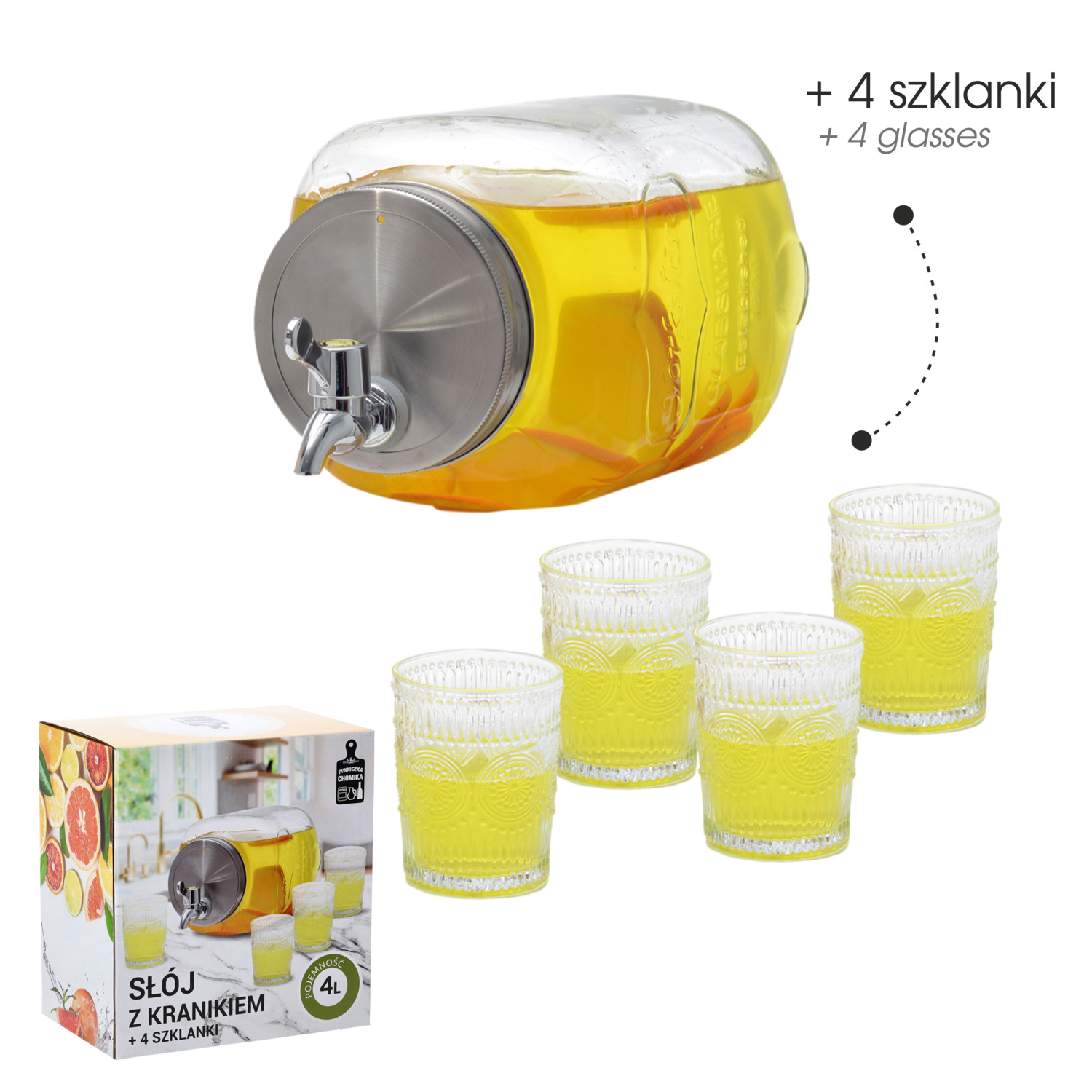 POHAR 4L s ventilom sklo +4pohar