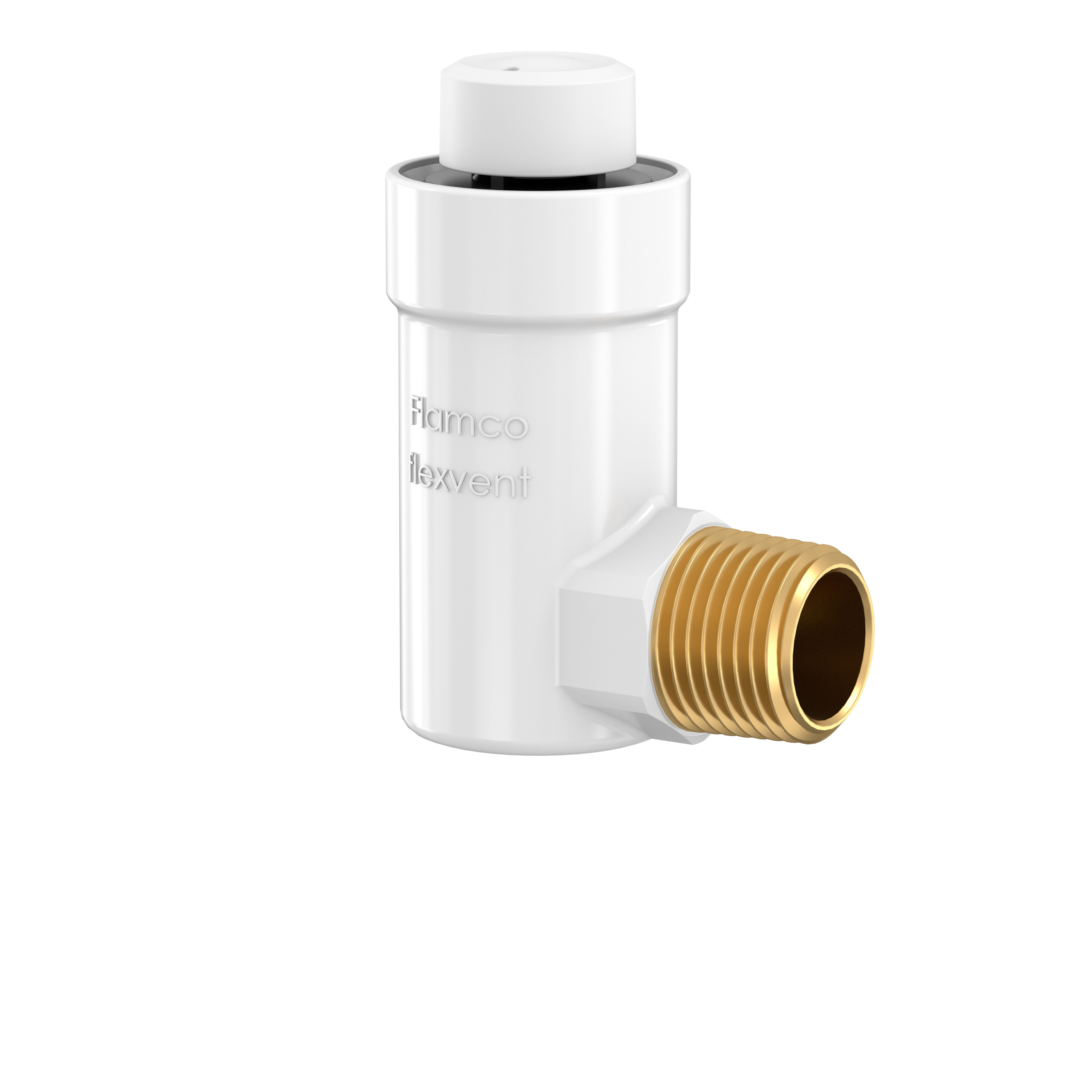 Odvzdušňovací ventil automatický rohový 1/2" FLAMCO Biely