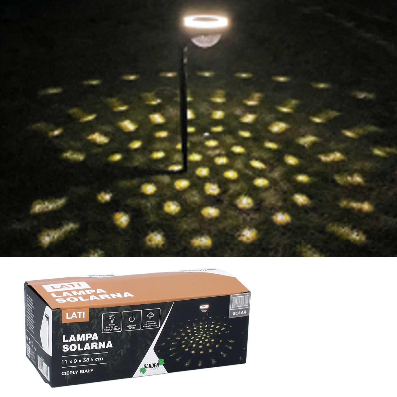 LAMPA SOLAR LATI 11x9x38 - Osvetlenie | Dom a záhrada