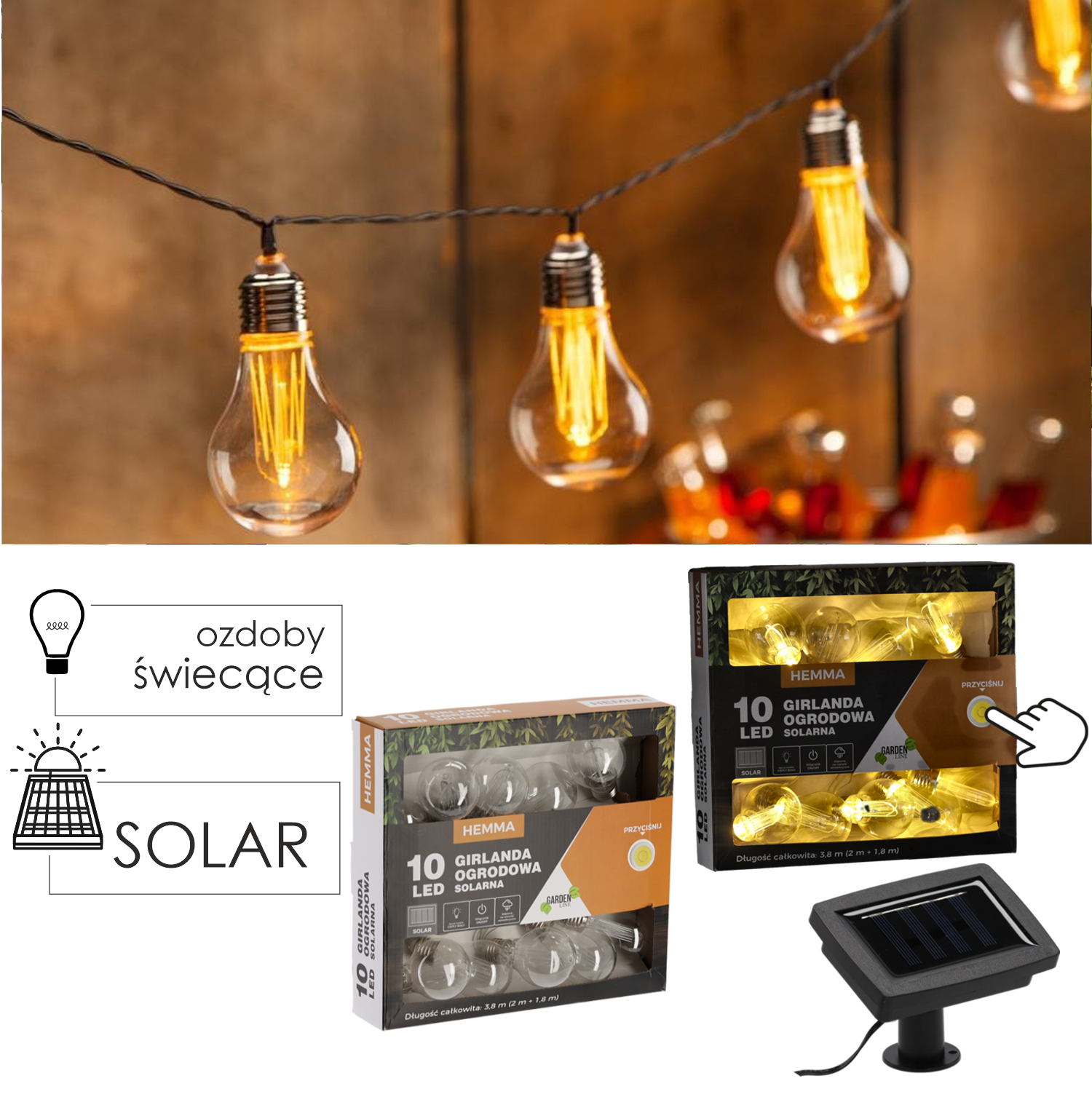 GIRLANDA solar HEMMA