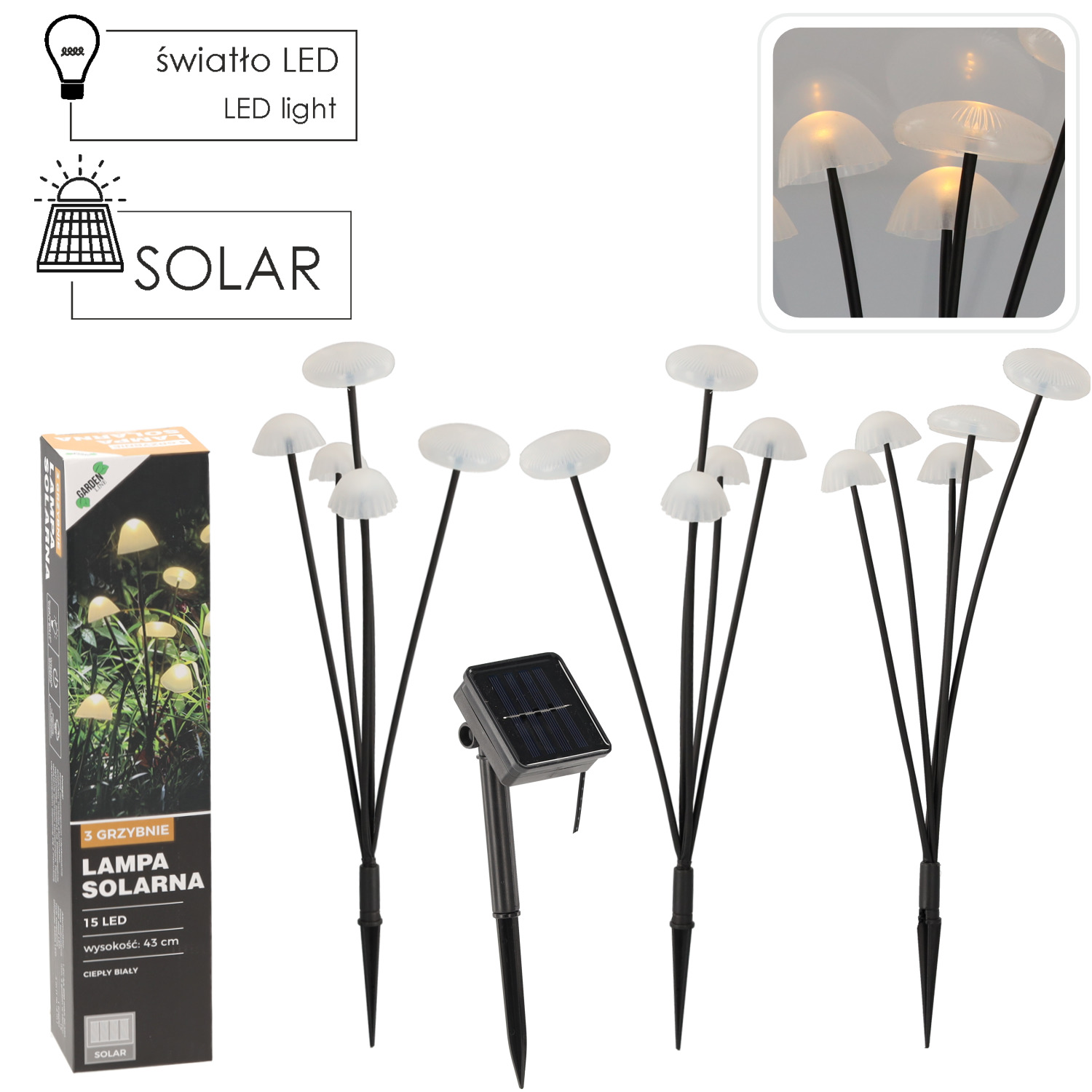 LAMPA SOLAR HRIB 3ks