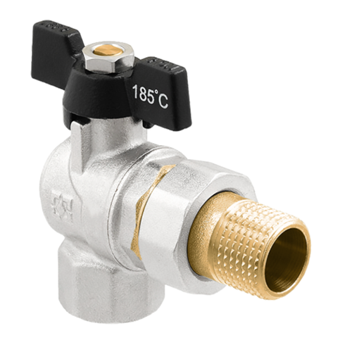 MFm ventil šrobenie motýľ DN25 1" Rohové Black PN40