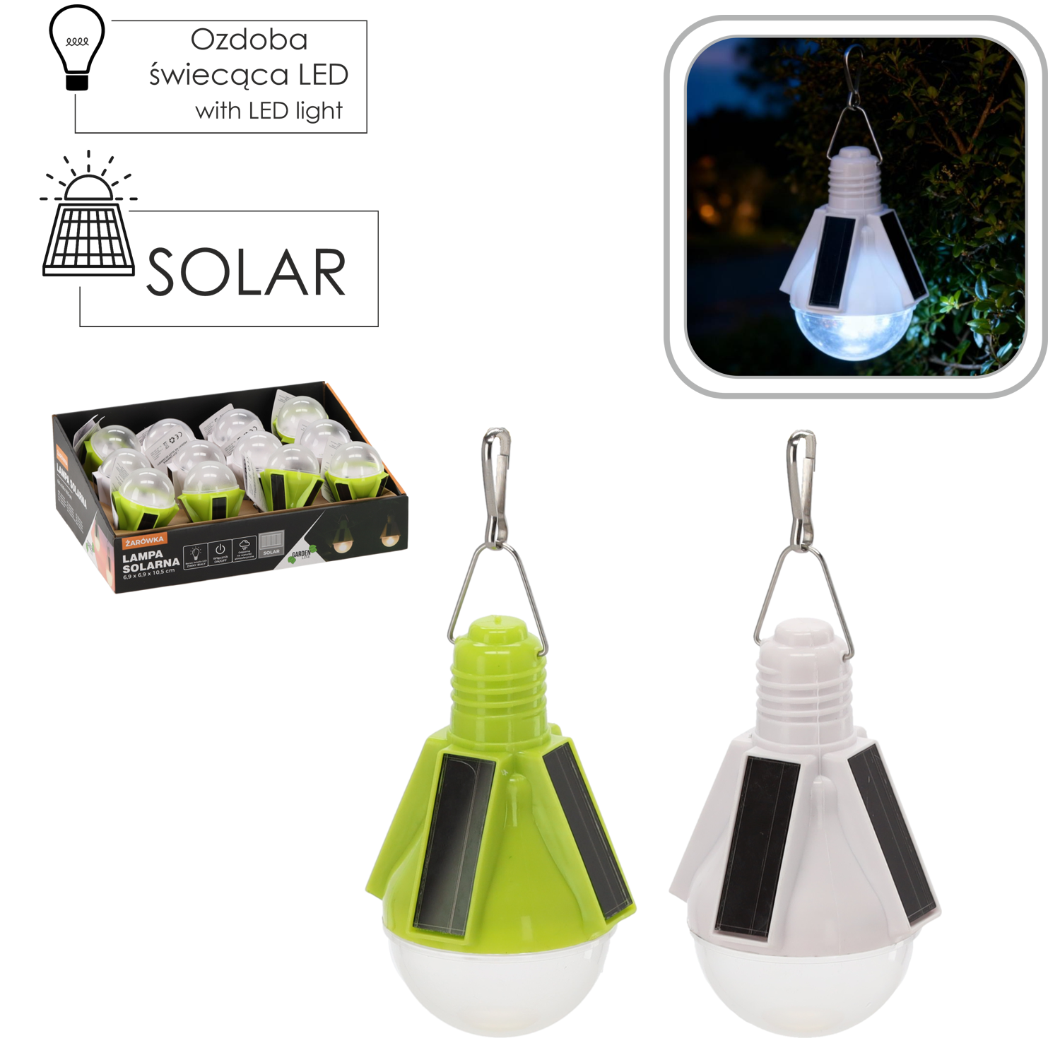 LAMPA SOLAR žiarovka 6x10cm