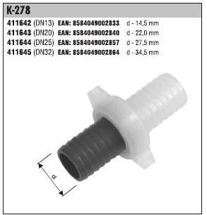 Hadicová spojka DN 32 5/4" K-278 Plast